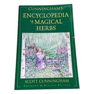 Scott Cunningham's Encyclopedia of Magical Herbs 1990 Llewelln sourcebook illust
